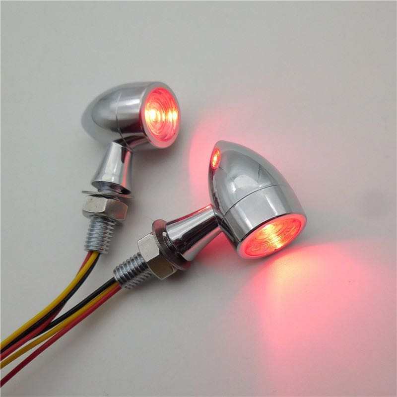 TNKD Customs 3-in-1 Mini Bullet Chrome Indicators