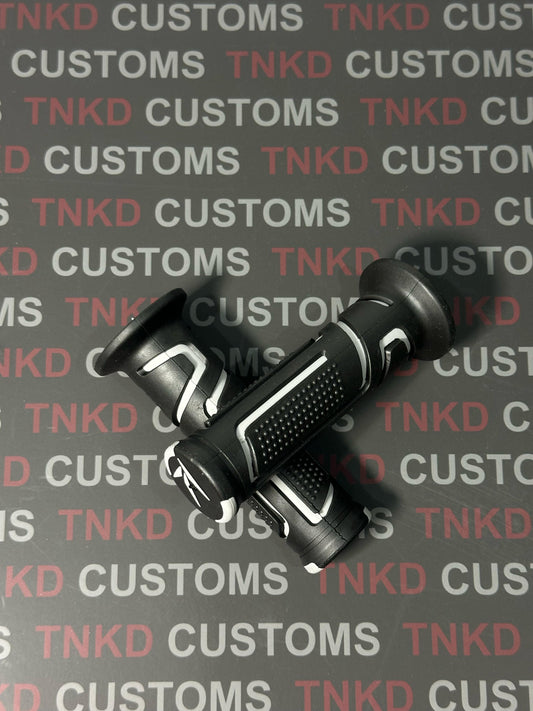 TNKD Customs Black/Grey Rubber Hand Grips 7/8"