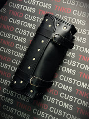 TNKD Customs Black PU Leather Fork Tool Bag w/ Studs