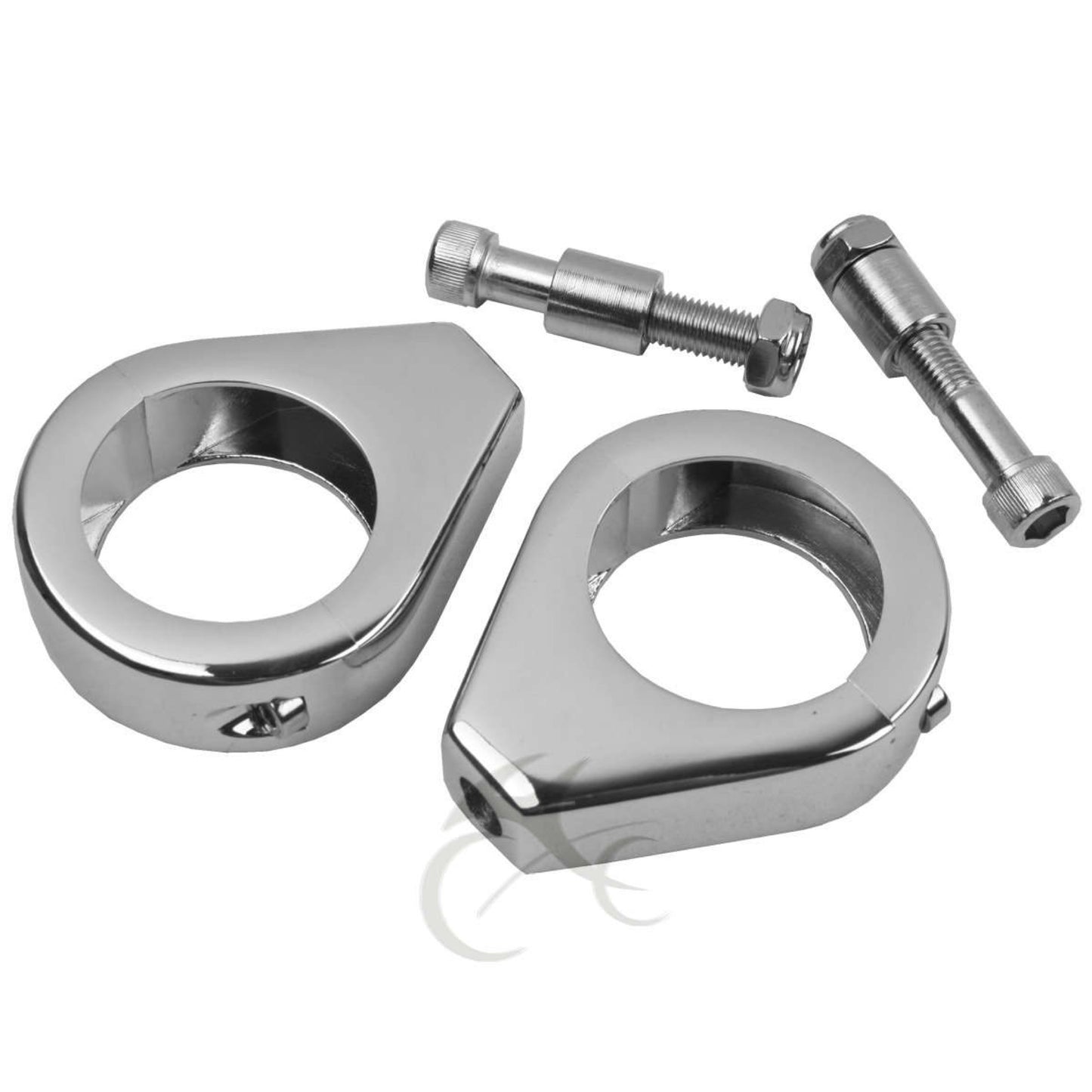 TNKD Customs 39mm Chrome Indicator Fork Clamps