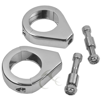 TNKD Customs 39mm Chrome Indicator Fork Clamps