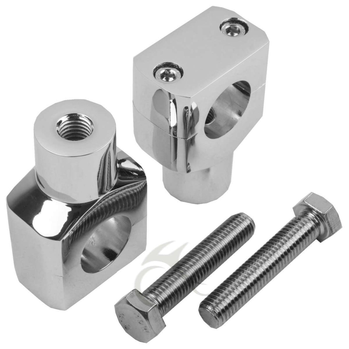 Chrome 1" Straight Risers