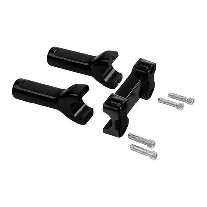 Black 1.25" Double Risers