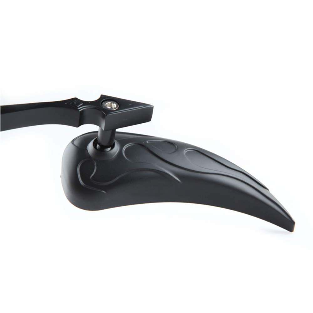 TNKD Customs Flaming Teardrop Black Mirrors