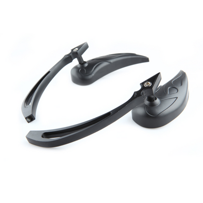 TNKD Customs Flaming Teardrop Black Mirrors