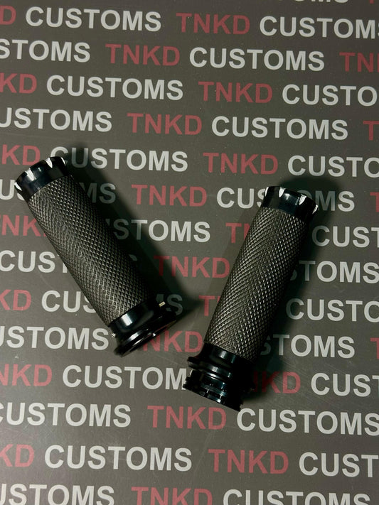 TNKD Customs Black CNC 1" Hand Grips