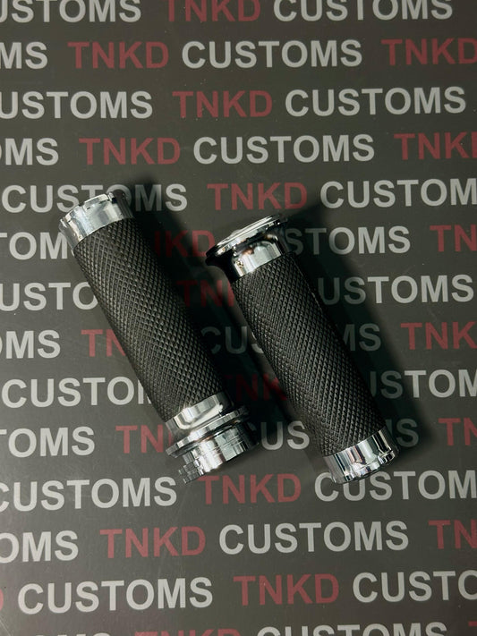 TNKD Customs Chrome CNC 1" Hand Grips