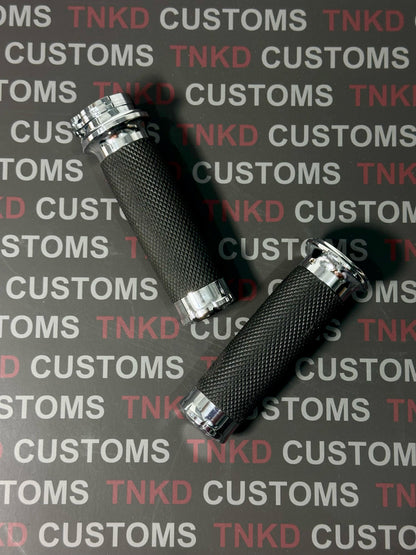 TNKD Customs Chrome CNC 1" Hand Grips