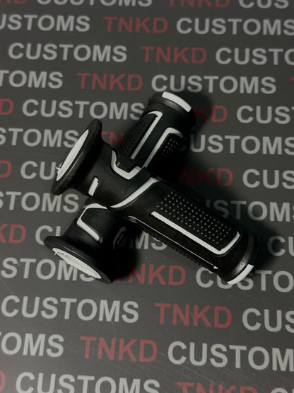 TNKD Customs Black/Grey Rubber Hand Grips 7/8"