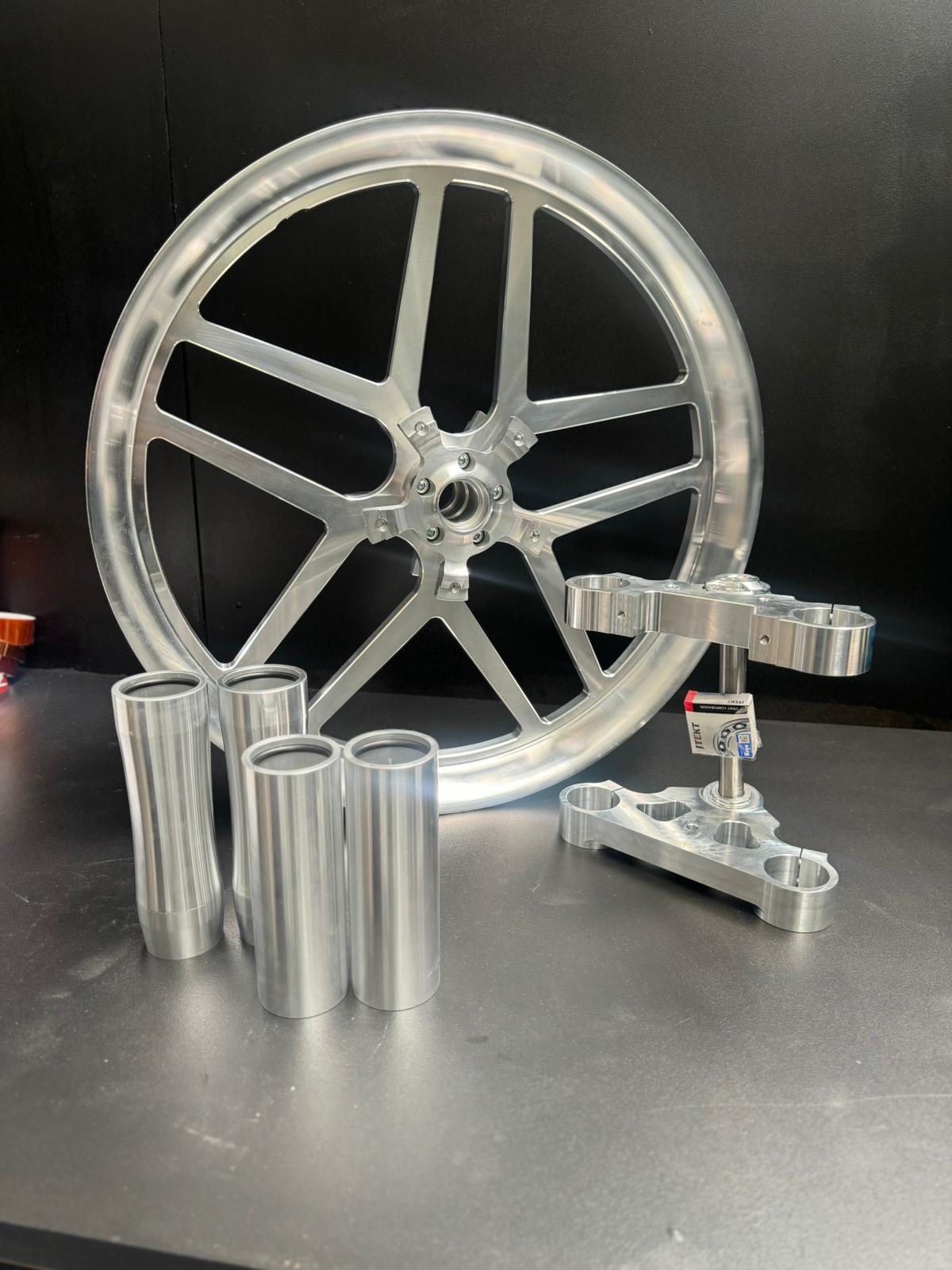 HD V-Rod 2012+ NRS 26" Front Wheel, 8 Degree Rake & 4 Piece Fork Sleeves